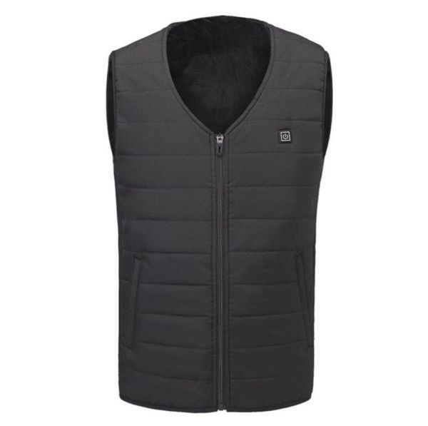 

electric heating vest usb security intelligent thermostat constant temperature winter warm vest body makeup drop2730842, Gray;blue
