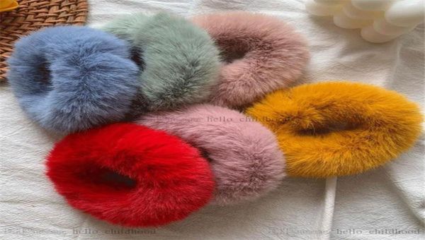 

girls hair accessories tie hairbands bands fur01234569099725, Slivery;white