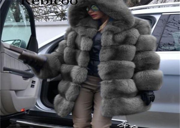 

new winter imported fur coat female temperament warm womens plus size fashions faux fur coat coat t2009159466481, Black