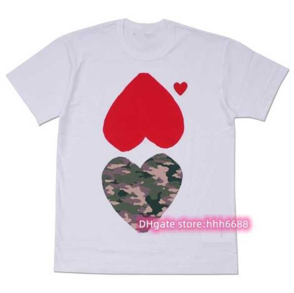 

men's t-shirts designer play shirts red heart casual women cotton embroidery short sleeve summer tee 5xdh, White;black