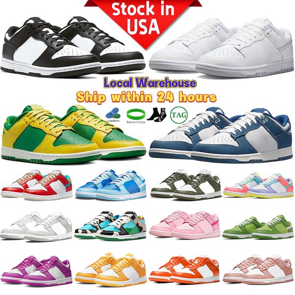 

us stocking men women designer running shoes local warehouse low sneakers white black panda rose whisper grey fog medium olive archeo pink m