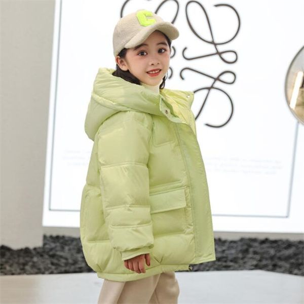 

new girls' down jackets, long and thick baby down jackets for children in winter, Blue;gray