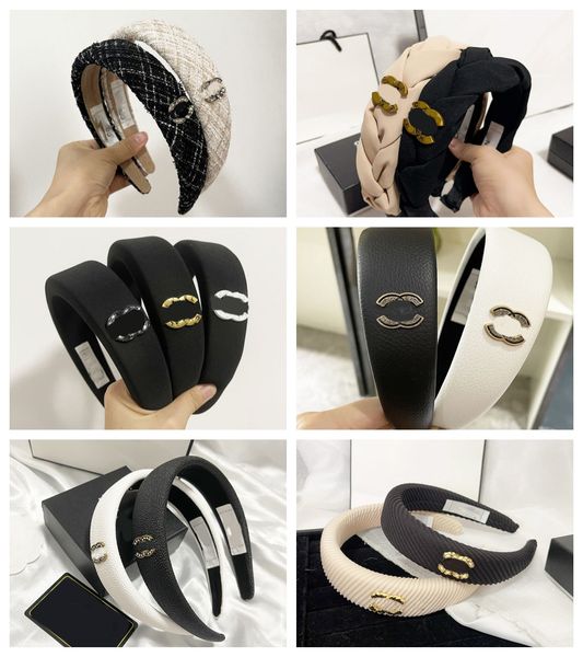 

fashion designer double printing headbands for women wide-brimmed thicken hairbands headwrap cloth fabric headwear street fashion 20style, Silver