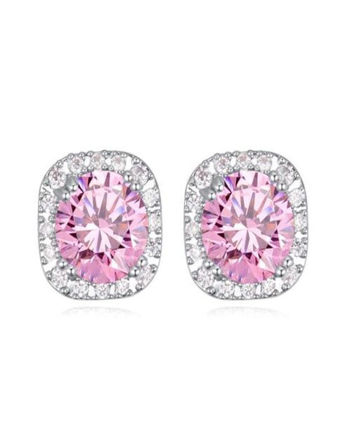 

fashion geometric square design designer stud channel piercing earings cubic zirconia bijoux accessories for women be3003949, Golden;silver