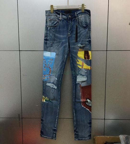 

2023 designer pants for mens designer jeans trousers with pattern pant plus size clothing mens jeans size l5xl5484826, Blue