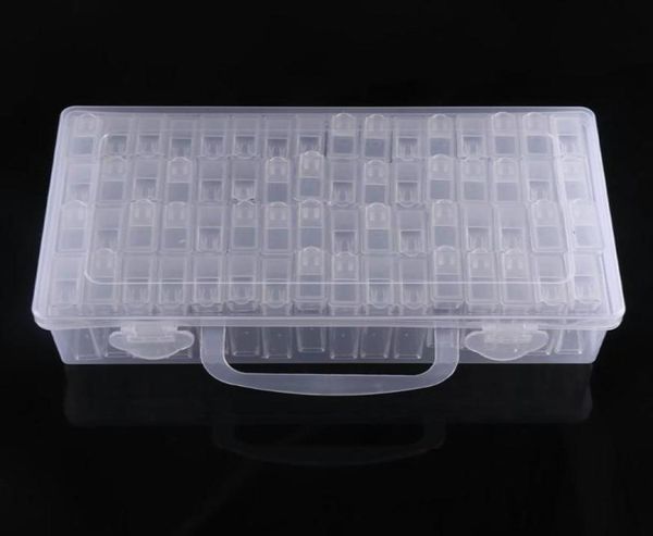

diamond painting accessories 64 grid container box diy diamond embroidery mosaic tools bead transparent plastic drill storage9881773, Black