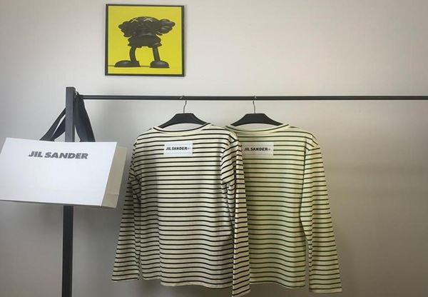 

casuasimple style classic striped slim men039s ocollar tshirt cotton women039s long sleeve base shirt tee82000482672447, Black;brown