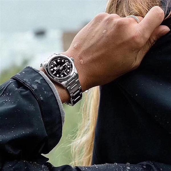 

36mm 41mm men women watch wristwatch sapphire waterproof blue dial ss bracelet 2824 automatic lover husband wife watch237f, Slivery;brown