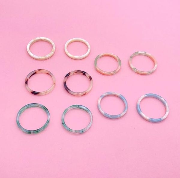 

100pclot 1718mm chic colorful transparent resin acrylic rings geometric irregular ring for women fashion jewelry gifts9955262, Silver