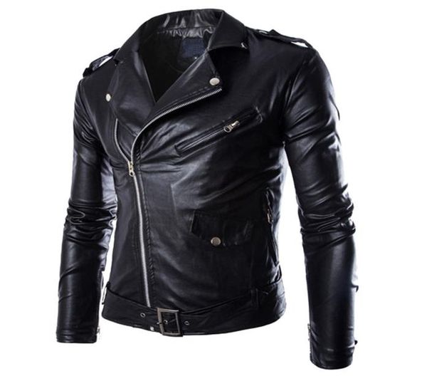 

men039s jacket faux leather fashion men039s autumn winter casual leather zipper long sleeve jacket coat many pockets5142995, Black;brown