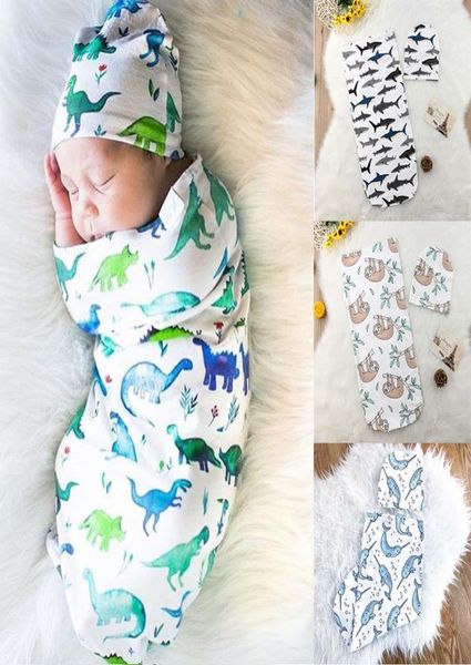 

11 styles toddler infant baby ins swaddle boys girls bear blankethat newborn baby soft cotton sleep sack 2pcsset sleeping bags c6042352