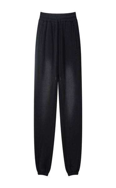 

pants loose fit vintage fleece sweatpants autumn winter hip hop washed jogger streetewear19144742654112, Black