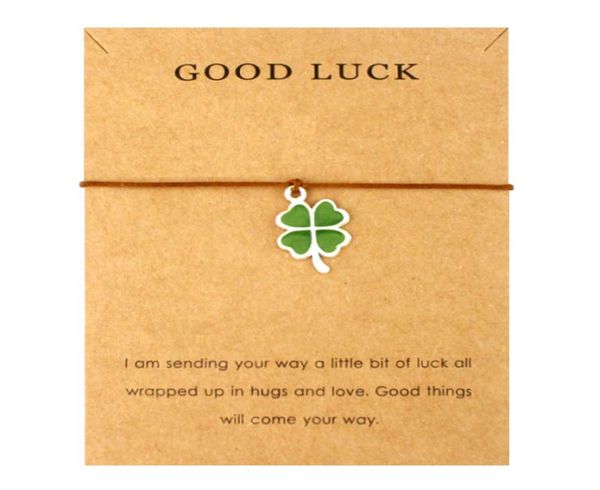 

lucky fourleaf clover fortune shamrock horseshoe charms bracelets adjustable handmade jewelry women men lover039s friendship g8235717, Golden;silver