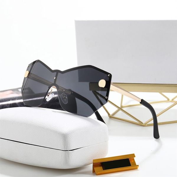 

designer rimless sunglasses fashion classic sun glasses irregular design for man woman polarized eyeglasses 6 color optional295z, White;black