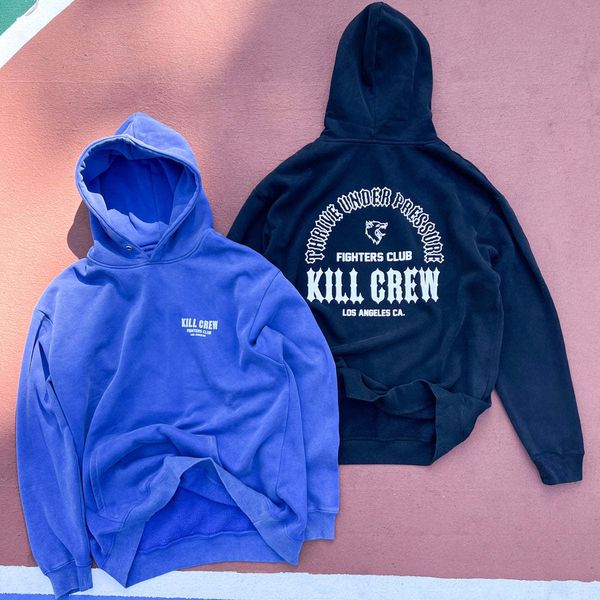 

men's hoodies sweatshirts kill crew hoodie building fitness men women premium quality gym hoodie us size 230821, Black