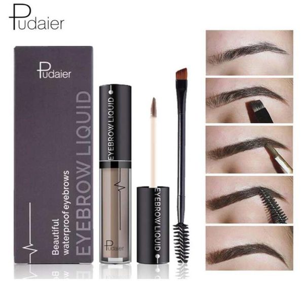 

pudaier eyebrow enhancers brush kits waterproof henna eyebrow gel black brown pigments liquid eye brow tattoo tint makeup eyebrows5256838