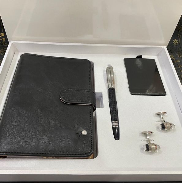 

luxury designer cufflinks shirt cuff links cuff link notebook pen set gift3941088, Silver