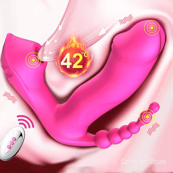 

massager for women 3 in sucking vibrator 7 modes vibrating sucker anal vagina clitoris stimulator wearable oral suction erotic