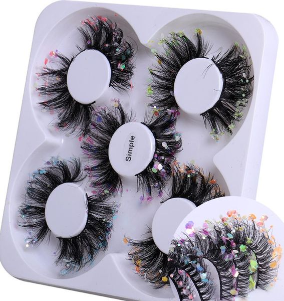 

crisscross curling up 3d thick sequined fake eyelashes extension soft light hand made reusable multilayer false lashes makeup acce7366142