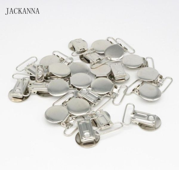 

10pcs metal pacifier clips cute suspender clips diy round dummy soothers clasps pacifier chain accessories baby holders6447140