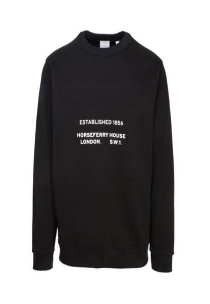 

20fw letter print sweatshirt fashion autumn winter designer men and women hoodie pullover oneck crewnecks sweater jumper1962150, Black