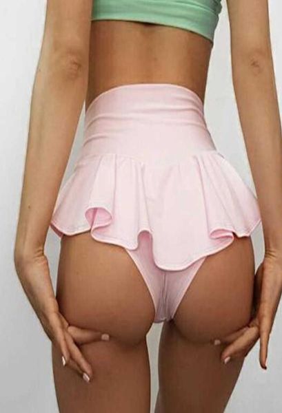 

womens solid ruffles cute shorts tennis skirt girls gym dance pantskirt antiemptied short pants shorts under the skirt y06256051782, White;black