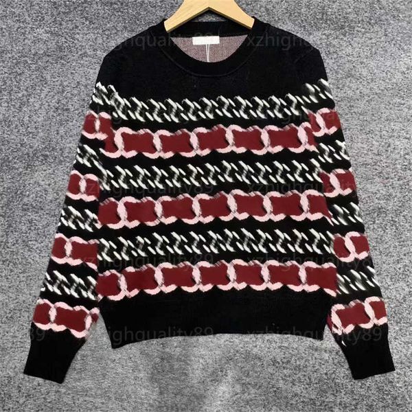 

knit sweaters womens designer sweater women sweatshirt knitwear striped jacquard pullover long sleeve knit fall clothing sweaters womens, White;black