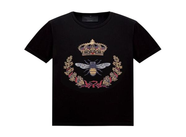 

mens rhine short sleeves t-shirts black - summer casual designer crew neck pullover shirts tees women mercerized cotton7721737, White;black