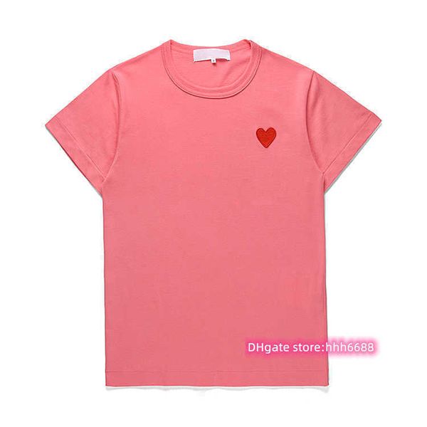 

men's t-shirts famous designer red love hear tees mens womens fashion play couple casual short sleeve summer t-shirts streetwear hip-ho, White;black