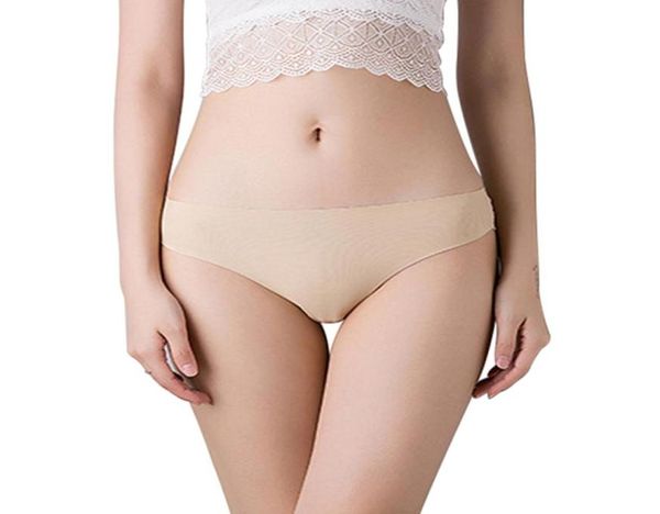 

women ice silk seamless panties ruffle lace panties fashion soft briefs gstring lingerie thongs5034600, Black;pink