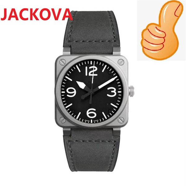 

sports designer wristwatch 41mm quartz movement time clock watch leather band offshore montre de luxe men watches271m, Slivery;brown