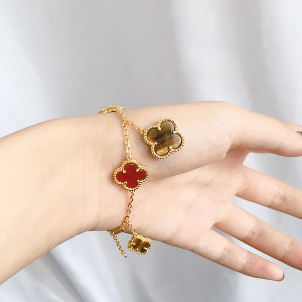 

fashion four leaf clover bracelet motif luxury jewerly designer for woman shell chain men jewelry jeweler party gift gold silver rose gold w, Golden;silver
