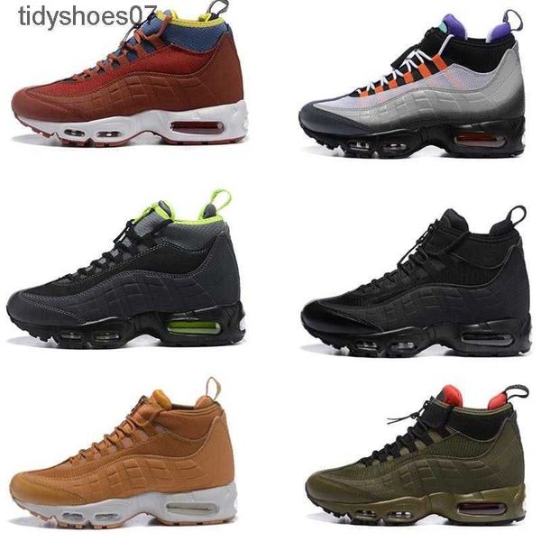 

2019 station shoes 95 high boots air cushion shoes boots running shoes 40-46, Black
