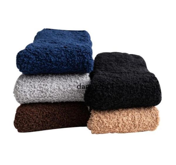 

fuzzy men warm socks terry towel sock man male floor sock home slipper sleeping stocking coral fleece casual sock xmas christmas g5641562, Black