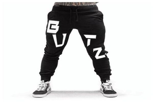

training pants men gym running pants cotton fitness clothing joggers male sweatpants workout skinny trousers mens sport pants7044848, Black