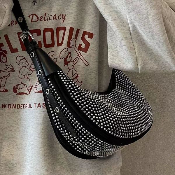 

new korean diamond set shoulder bag large capacity underarm dumpling bag