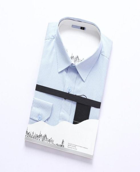 

t striped men shirt 2020 new collar dress fashion long sleeve premium 100 cotton shirting men039s brand shirt3369744, White;black