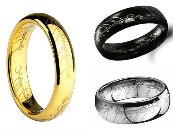 

movie jewelry the lord of the ring fashion stainless steel jewelry finger ring for men and women the king3432014, Silver