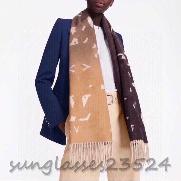 

reykjavik gradient cashmere scarf, brown designer scarf, long scarf, cashmere scarf, autumn and winter fashion items, soft and comfortable,, Blue;gray