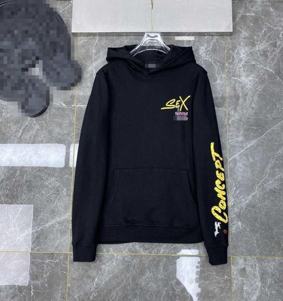 

2022 men039s and women039s hoodie sweater fashion brand ch records graffiti surfer limited edition2003393, Black