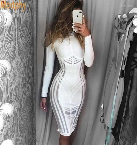 

casual dresses 2022 autumn women039s bandage dress longsleeved mesh stitching bodycon club celebrity evening party vestid6108869, Black;gray