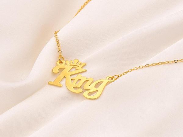 

hip hop pendant necklace letter group chain large korea nymph student clavicle 9k yellow gf gold4531954, Silver