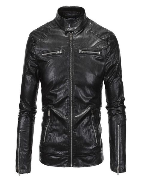 

monerffi men leather pu jackets fashion motorcycle black windbreaker jackets hip hop streetwear zipper overcoat windbreakers2042915