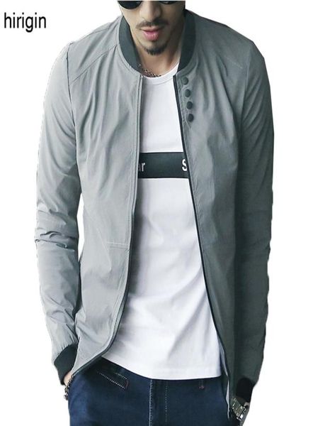 

2017 spring autumn casual solid fashion slim bomber jacket men overcoat baseball jackets mens jacket plus size 3xl new7138138, Black;brown