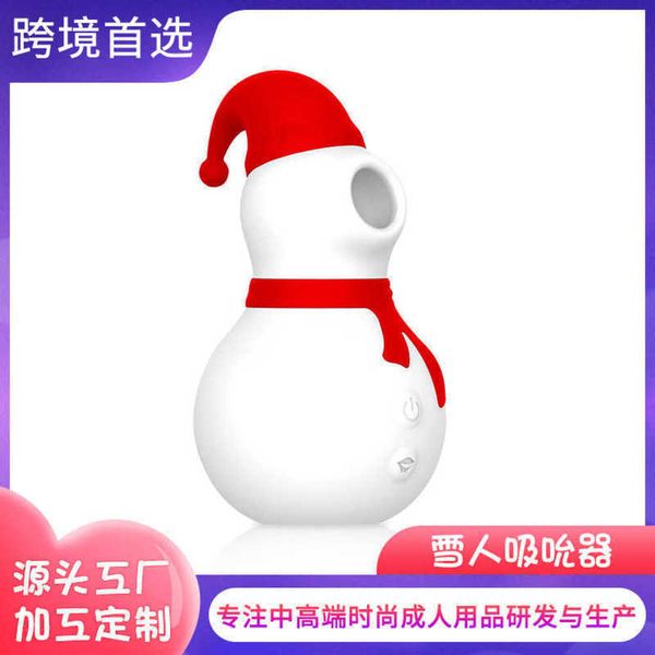 

christmas snowman sucker flirting women's self comfort multi frequency sucking vibrating appliance sexy
