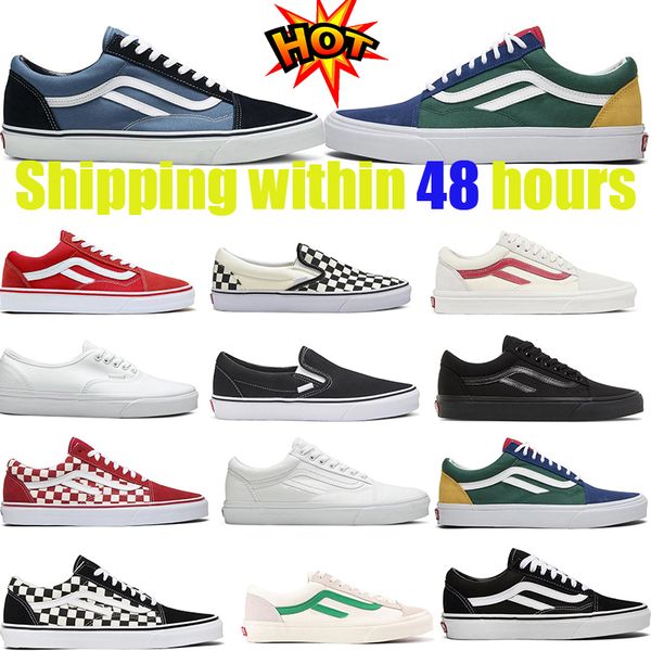 

designer shoes old skool canvas men women triple white black red pink fashion slip on sports sneakers