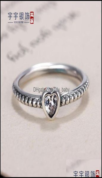 

band rings 925 sier heart ring fit pandora cz anniversary jewelry for women christmas gift drop delivery 2021 baby dhbux5000170, Silver