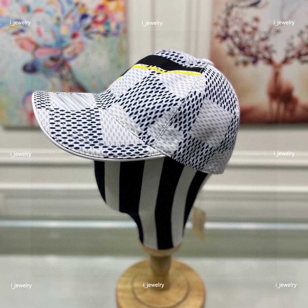 

designer women hat contrast block pattern print men cap leather buckle logo printing ball cap including box preferred gift, Blue;gray