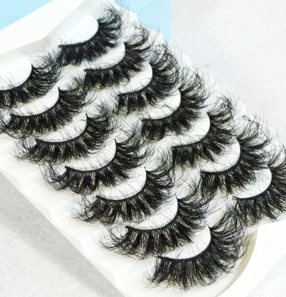

new 7 pairs cross false eyelashes 1525mm 8d fake lashes faux mink hair natural thick long fluffy soft wispy reusable faux eyelash6394790