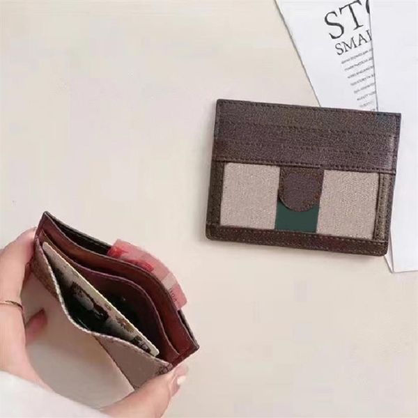 

fashion mini card holders wallets purses designer wallet short card holder luxury clutch bags print letters tiny purse for men wom241d, Brown;gray